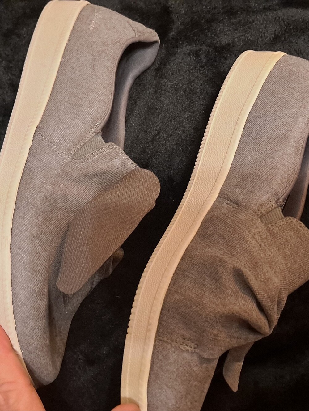 Skechers Lightweight Gray Knit Slip-On Women's Sneakers With Bow. Sz 9.5 - Picture 5 of 9